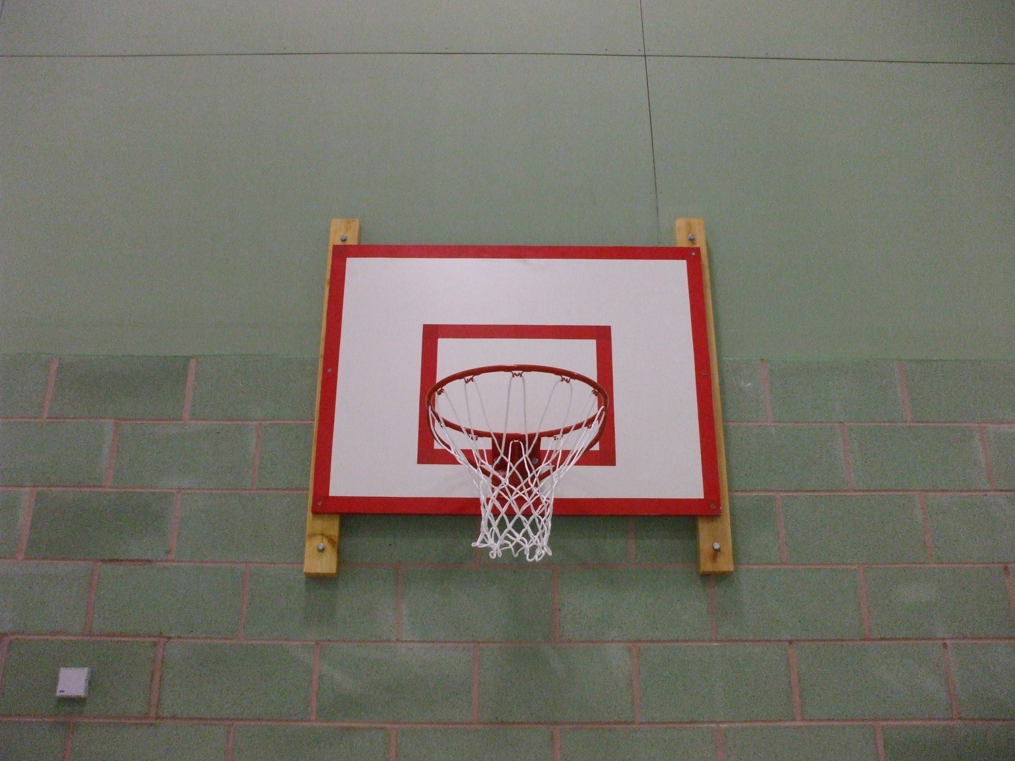 Flat fixed practice basketball goal