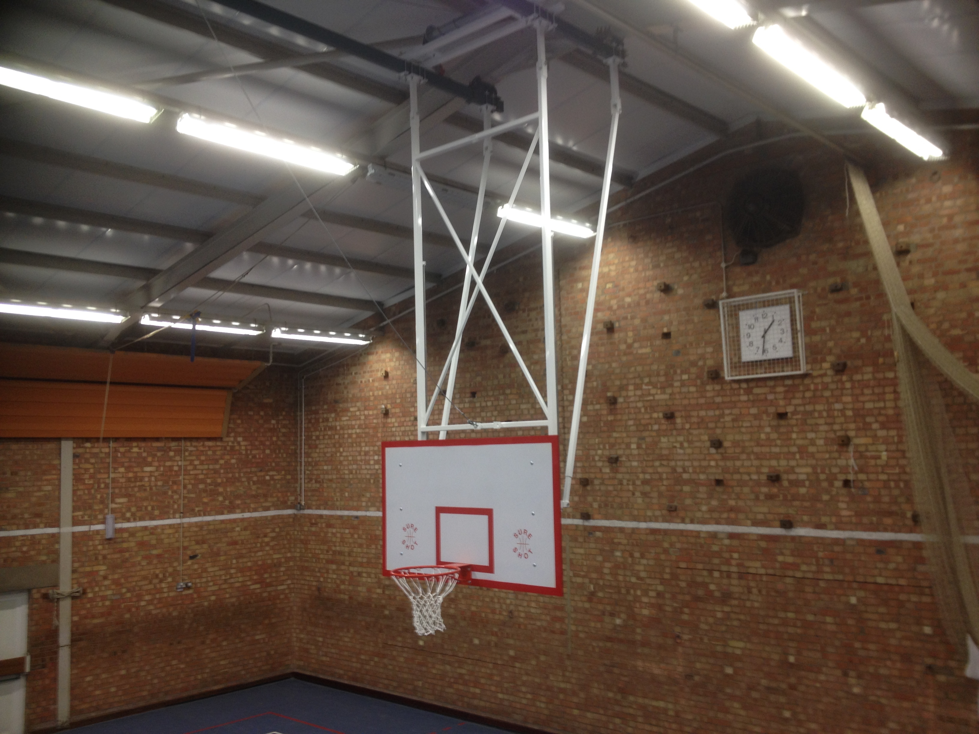 Roof mounted basketball goals